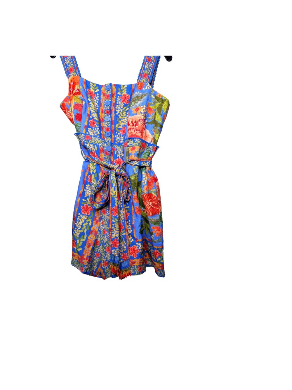 NWT | FARM Rio | Blue Multi Floral Tie-Waist Romper